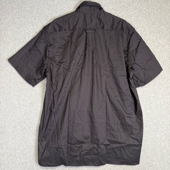 Burger King Men's XL Black Short Sleeve Button Down Shirt Uniform Workwear - Picture 5 of 6